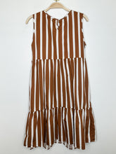 Load image into Gallery viewer, Striped Cotton Tiered Sleeveless Dress (orig. ~$368)
