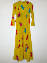 Load image into Gallery viewer, Silk Goldfish Print Maxi Wrap Dress
