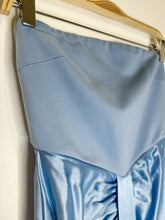 Load image into Gallery viewer, Strapless Satiny Midi Dress with Back Cutout
