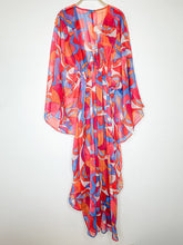 Load image into Gallery viewer, Retro Print Tie-Front Cover Up (NWT, orig. $295)
