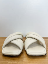Load image into Gallery viewer, Lizzie Puff Leather Flat Slide Sandals (orig. $450)
