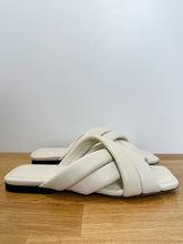 Load image into Gallery viewer, Lizzie Puff Leather Flat Slide Sandals (orig. $450)
