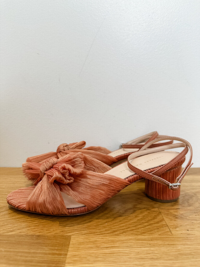 Dahlia Pleated Bow Heel (with box, orig. $350)