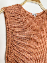 Load image into Gallery viewer, Open Knit Asymmetrical Sleeveless Top (NWT)
