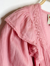 Load image into Gallery viewer, Cropped Cotton Ruffled Half Sleeve Blouse
