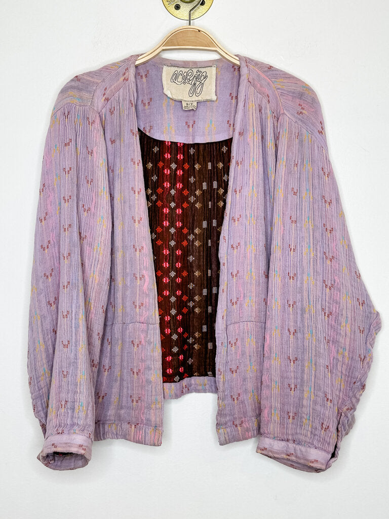 Cotton Gauze Printed Open Cardigan
