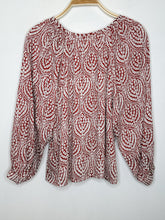 Load image into Gallery viewer, India Collection Organic Cotton Botanical Long Sleeve Button Up Shirt
