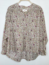 Load image into Gallery viewer, Cotton Floral Long Sleeve Shirt with Metallic Neck Ties
