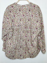 Load image into Gallery viewer, Cotton Floral Long Sleeve Shirt with Metallic Neck Ties
