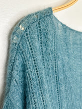 Load image into Gallery viewer, Wool-Mohair Blend Surplice Balloon Sleeve Sweater
