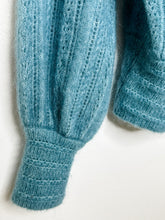 Load image into Gallery viewer, Wool-Mohair Blend Surplice Balloon Sleeve Sweater
