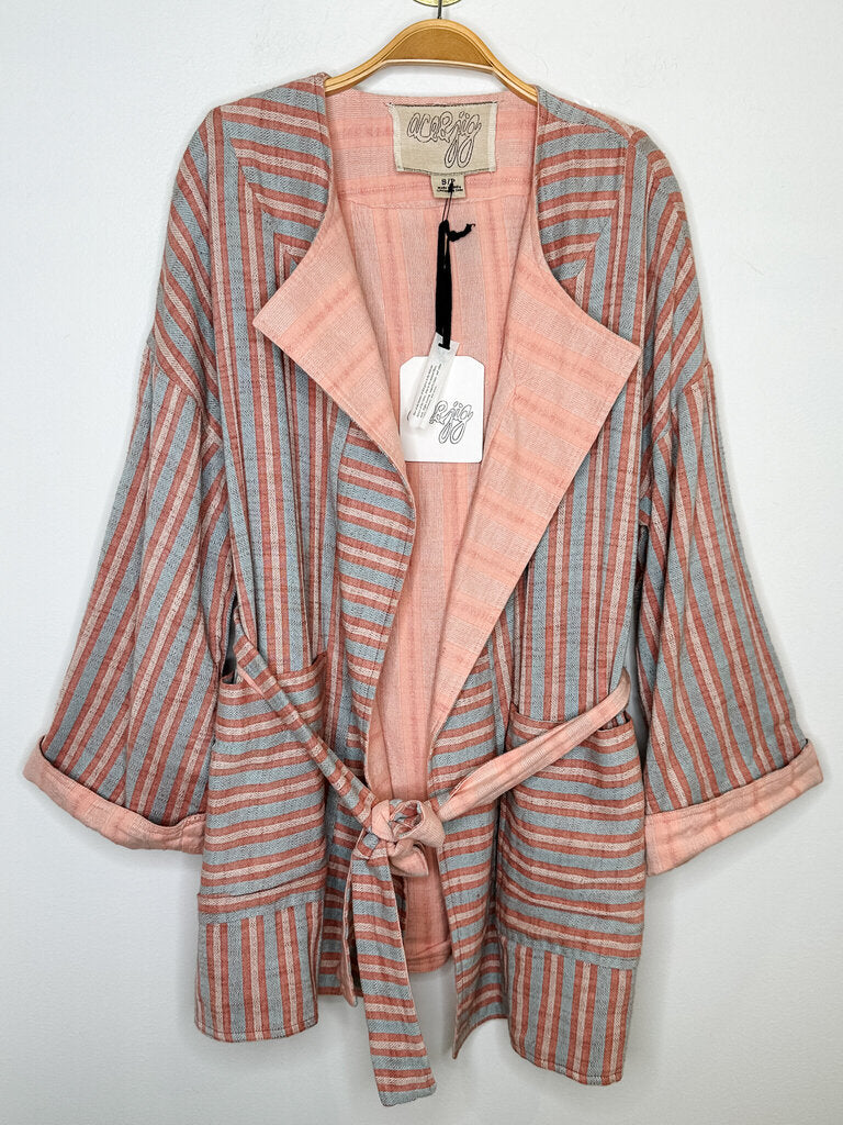 Striped Cotton Blanket Coat (NWT, orig. $274)
