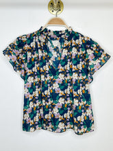 Load image into Gallery viewer, Cotton Floral V-Neck Top with Ruffled Sleeves
