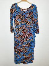 Load image into Gallery viewer, Leopard Print Cross Front Dress with Neoprene Skirt (orig. ~$750)
