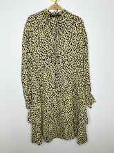 Load image into Gallery viewer, Long Sleeve Half Button Tiered Knee-Length Shirt Dress
