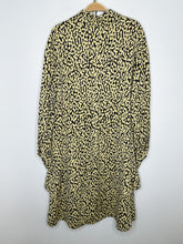 Load image into Gallery viewer, Long Sleeve Half Button Tiered Knee-Length Shirt Dress
