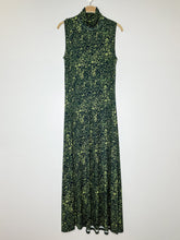 Load image into Gallery viewer, Psychedelic Print Sleeveless Mock Neck Maxi Dress
