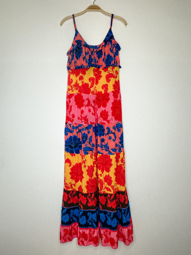 Floral Tiered Strappy Maxi Dress