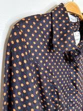 Load image into Gallery viewer, Linen Polka Dot Long Sleeve Shirt Dress (NWT, orig. $289)
