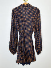 Load image into Gallery viewer, Linen Polka Dot Long Sleeve Shirt Dress (NWT, orig. $289)
