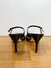 Load image into Gallery viewer, Cristi Pointed Toe V-Cut Mule with Buckle Detail (NEW with box, orig. $855)
