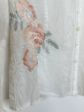 Load image into Gallery viewer, Silk Floral Embroidered Long Sleeve Button Up Shirt
