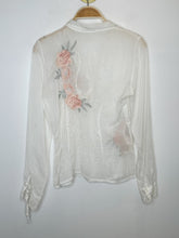 Load image into Gallery viewer, Silk Floral Embroidered Long Sleeve Button Up Shirt
