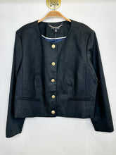 Load image into Gallery viewer, Linen Blend Louisa Lady Collarless Cropped Jacket (NWT)
