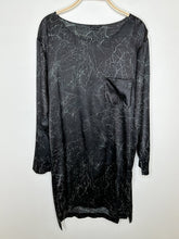 Load image into Gallery viewer, Marbled Silk Long Sleeve Shift Dress
