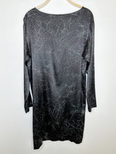 Load image into Gallery viewer, Marbled Silk Long Sleeve Shift Dress
