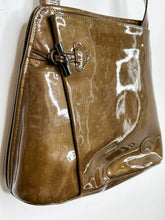 Load image into Gallery viewer, Patent Leather Roseau Bamboo-Toggle Crossbody Bag
