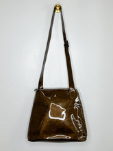Load image into Gallery viewer, Patent Leather Roseau Bamboo-Toggle Crossbody Bag

