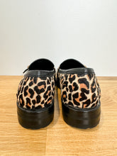 Load image into Gallery viewer, Leopard Print Calf Hair Loafers with Rhinestone Embellishment (NEW)
