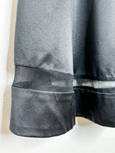 Load image into Gallery viewer, Silk Blend Midi Skirt with Mesh Stripe
