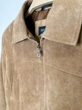 Load image into Gallery viewer, Suede Collared Zip Up Jacket
