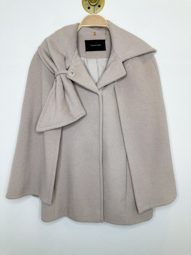 Wool Blend Cape Coat
