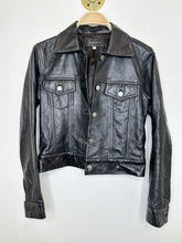 Load image into Gallery viewer, Vintage Button Front Leather Jacket
