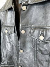 Load image into Gallery viewer, Vintage Button Front Leather Jacket
