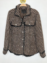 Load image into Gallery viewer, Metallic Tweed Raw-Edge Jacket
