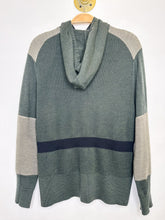 Load image into Gallery viewer, Wool Colorblock Hooded Knit Jacket
