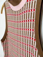 Load image into Gallery viewer, Striped Sleeveless Mini Sweater Dress

