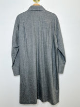 Load image into Gallery viewer, Wool-Cashmere Long Sleeve Button Up Shirt Dress with Metallic Threads

