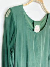 Load image into Gallery viewer, Silk Loose Shift Midi Dress with Long Mesh Sleeves (NWT)

