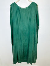 Load image into Gallery viewer, Silk Loose Shift Midi Dress with Long Mesh Sleeves (NWT)
