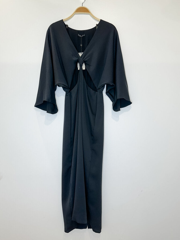 Silky Long Sleeve Midi Dress with Cutouts (NWT, orig. $200)