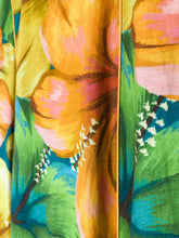 Load image into Gallery viewer, Oversized Flower Print Puff Sleeve Maxi Dress with Rounded Bodice Cutouts (NWT, orig. $248)

