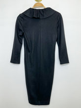 Load image into Gallery viewer, 3/4 Sleeve Fitted Dress with Ruffled V-Neck
