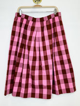 Load image into Gallery viewer, Cotton Plaid Pleated Midi Skirt (NWT)
