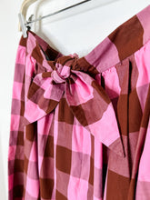 Load image into Gallery viewer, Cotton Plaid Pleated Midi Skirt (NWT)
