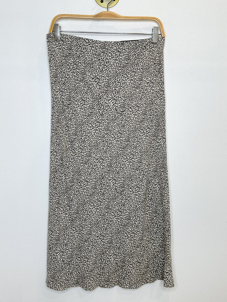 Leopard Print Midi Skirt